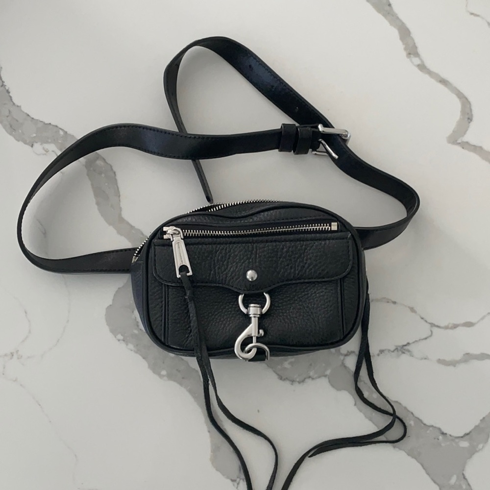 Rebecca Minkoff black leather belt bag